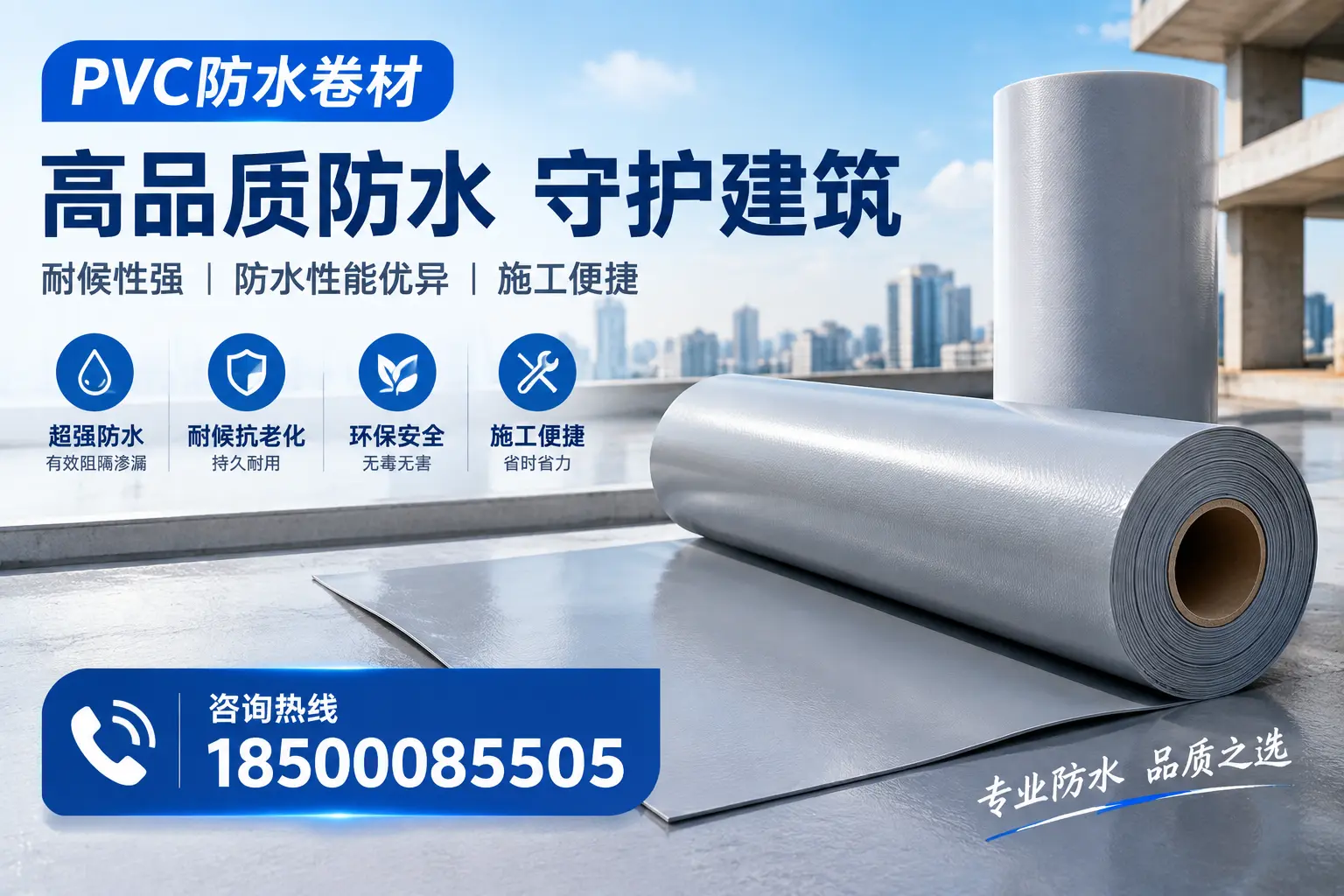 PVC防水卷材的防水效果评测,适合崇左的科学依据