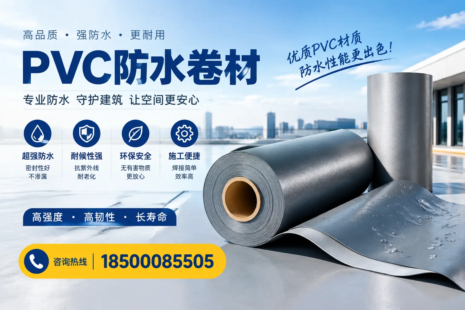 如何判断PVC防水卷材的质量优劣？崇左选购技巧
